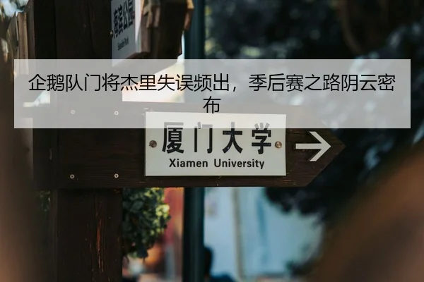企鹅队门将杰里失误频出，季后赛之路阴云密布